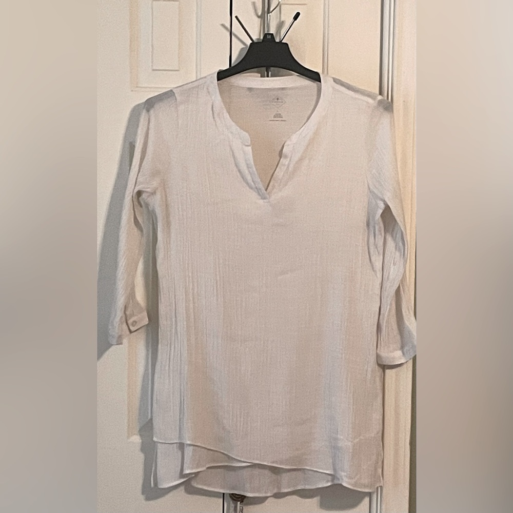 St. John vase, white cover-up size large